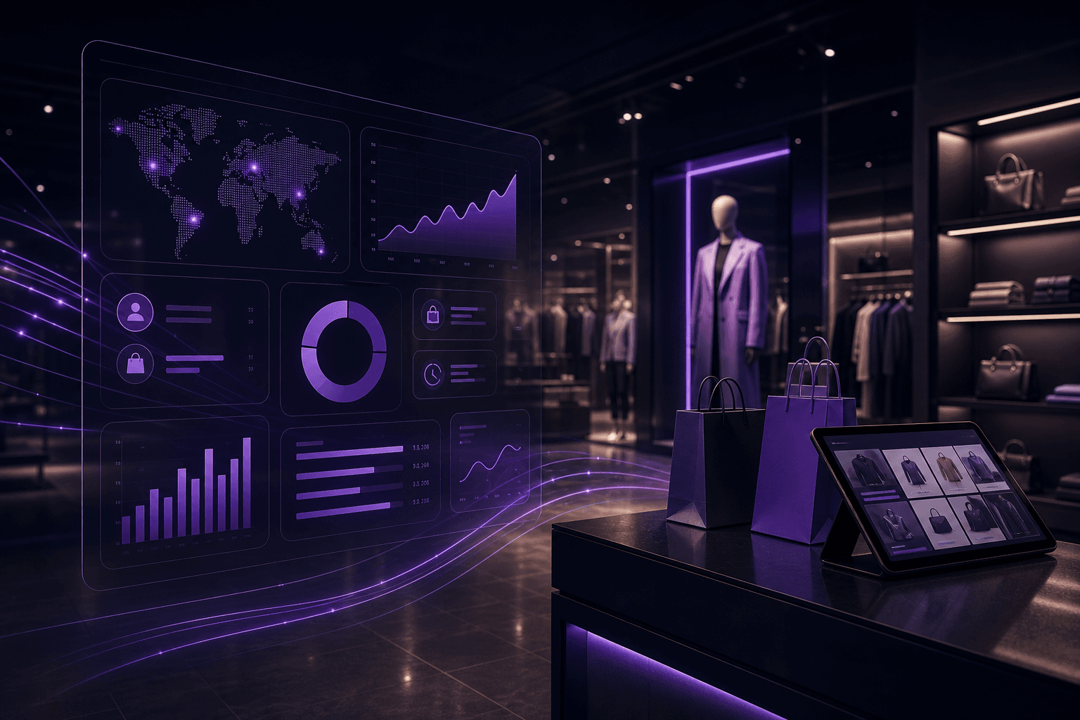 Omnichannel retail technology dashboard